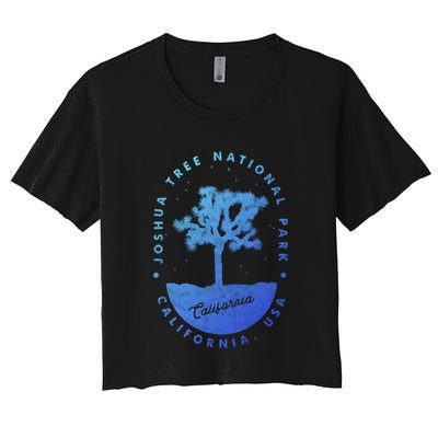 Minimalist Tree Joshua Tree National Park Distressed Design Gift Crop Top