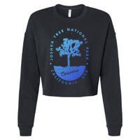 Minimalist Tree Joshua Tree National Park Distressed Design Gift Cropped Pullover Crew
