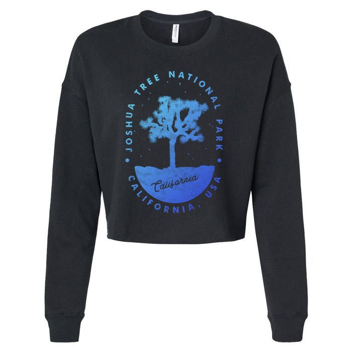 Minimalist Tree Joshua Tree National Park Distressed Design Gift Cropped Pullover Crew
