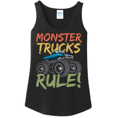 Monster Truck Jam Monster Trucks Rule Birthday Boy Gifts Ladies Essential Tank