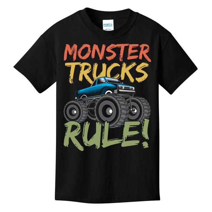 Monster Truck Jam Monster Trucks Rule Birthday Boy Gifts Kids T-Shirt