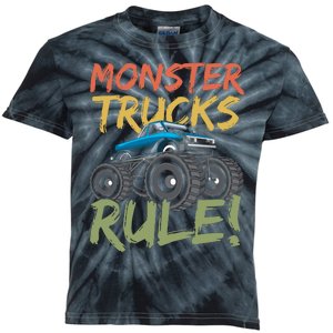 Monster Truck Jam Monster Trucks Rule Birthday Boy Gifts Kids Tie-Dye T-Shirt