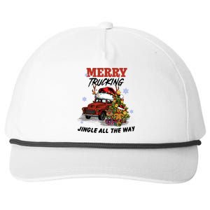 Merry Trucking Jingle All The Way Christmas Snapback Five-Panel Rope Hat