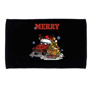 Merry Trucking Jingle All The Way Christmas Microfiber Hand Towel