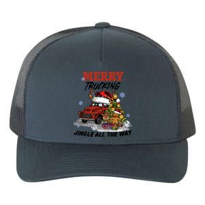 Merry Trucking Jingle All The Way Christmas Yupoong Adult 5-Panel Trucker Hat