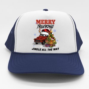 Merry Trucking Jingle All The Way Christmas Trucker Hat