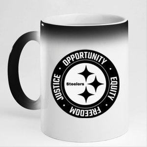 Mike Tomlin Justice Opportunity Equity Freedom 11oz Black Color Changing Mug