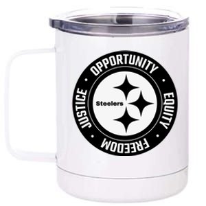 Mike Tomlin Justice Opportunity Equity Freedom 12 oz Stainless Steel Tumbler Cup