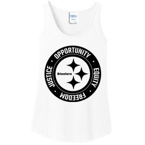 Mike Tomlin Justice Opportunity Equity Freedom Ladies Essential Tank