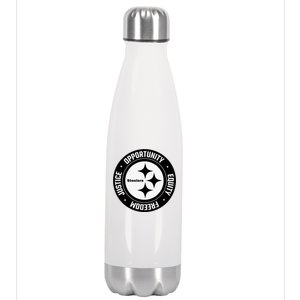 Mike Tomlin Justice Opportunity Equity Freedom Stainless Steel Insulated Water Bottle