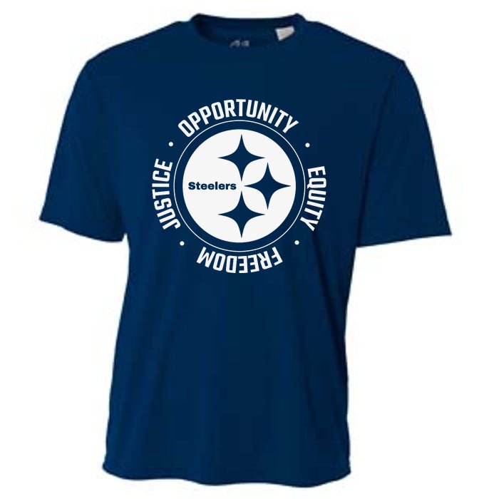 Mike Tomlin Justice Opportunity Equity Freedom Cooling Performance Crew T-Shirt