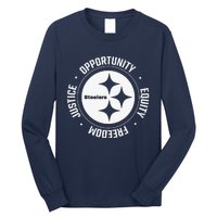 Mike Tomlin Justice Opportunity Equity Freedom Long Sleeve Shirt