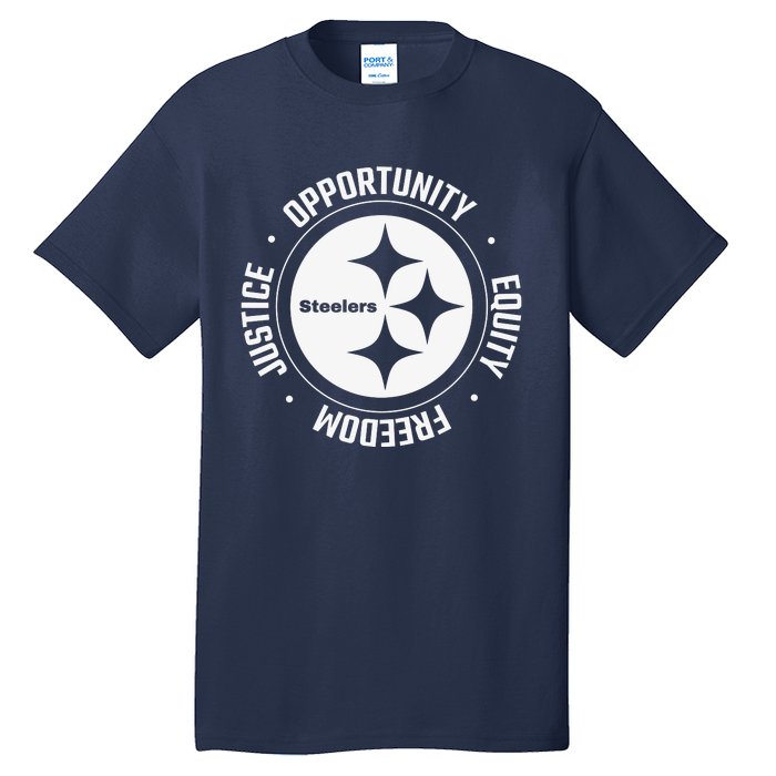 Mike Tomlin Justice Opportunity Equity Freedom Tall T-Shirt