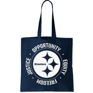 Mike Tomlin Justice Opportunity Equity Freedom Tote Bag