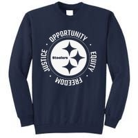 Mike Tomlin Justice Opportunity Equity Freedom Tall Sweatshirt