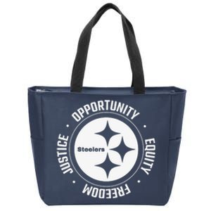 Mike Tomlin Justice Opportunity Equity Freedom Zip Tote Bag