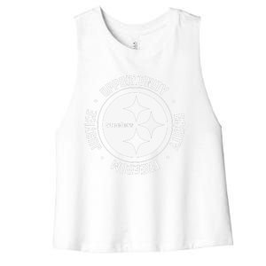 Mike Tomlin Justice Opportunity Equity Freedom Women's Racerback Cropped Tank