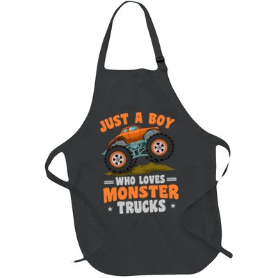 Monster Truck Just A Boy Who Loves Monster Trucks Apron