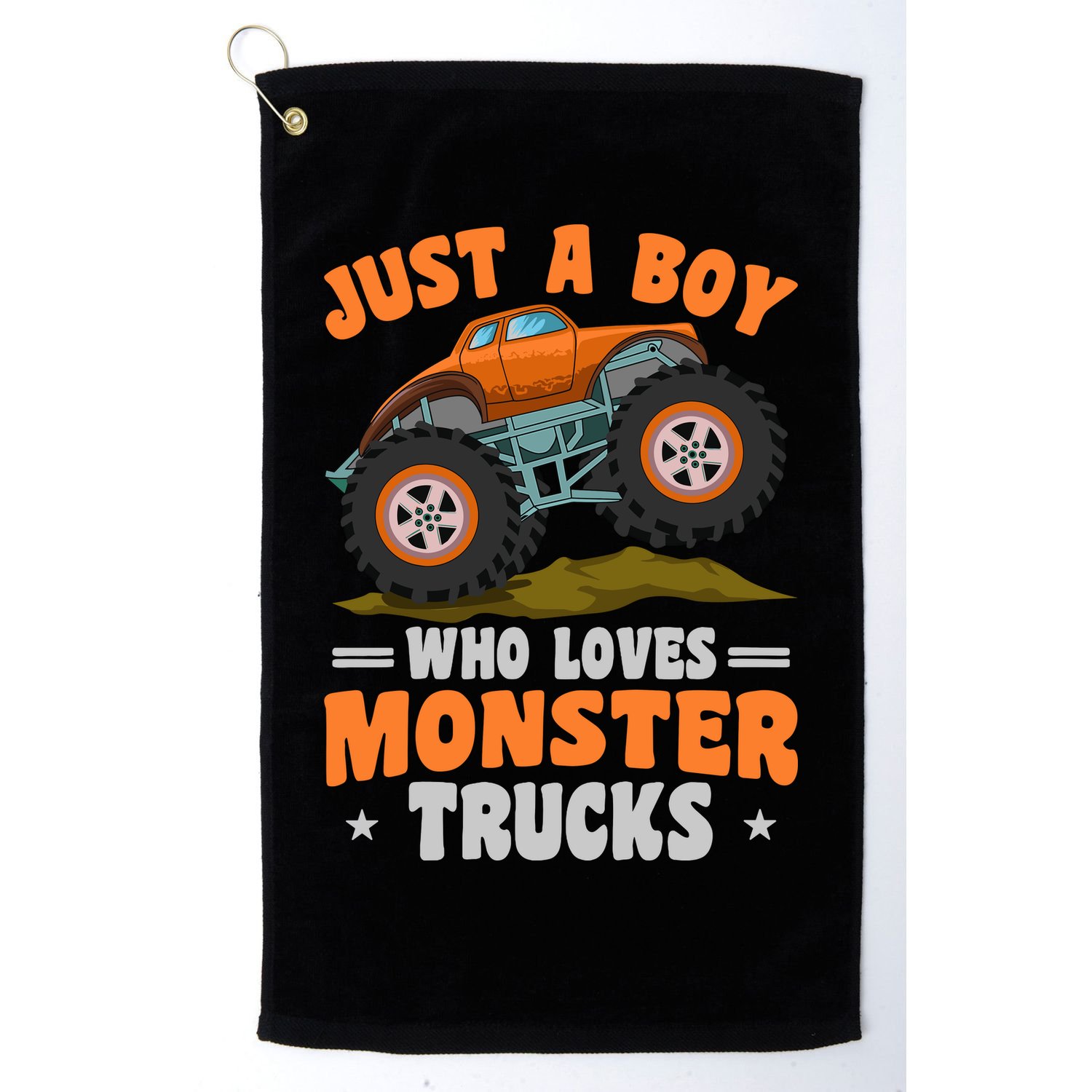 Monster Truck Just A Boy Who Loves Monster Trucks Golf Towel