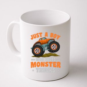 Monster Truck Just A Boy Who Loves Monster Trucks Coffee Mug