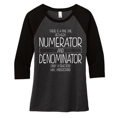 Math Teacher Joke Women Fun Best Math Quotes Women's Tri-Blend 3/4-Sleeve Raglan Shirt