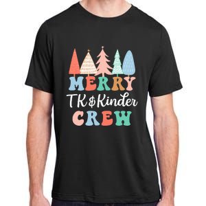 Merry TK & Kinder Crew Kindergarten Teacher Christmas Tree  Adult ChromaSoft Performance T-Shirt