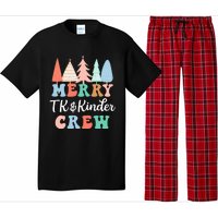 Merry TK & Kinder Crew Kindergarten Teacher Christmas Tree  Pajama Set