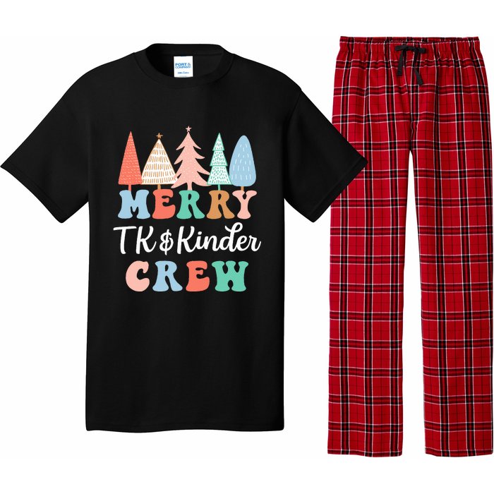 Merry TK & Kinder Crew Kindergarten Teacher Christmas Tree  Pajama Set