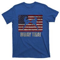 Muay Thai Kickboxing American Flag Mma Vintage Cute Gift T-Shirt