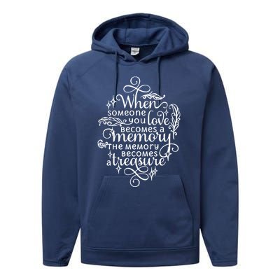 Memorial Tribute Keepsake Commemorative Bereavet Quote Funny Gift Performance Fleece Hoodie