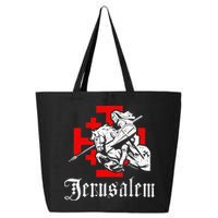 Medieval Templar Knight On War Horse Jerusalem Cross 25L Jumbo Tote