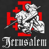 Medieval Templar Knight On War Horse Jerusalem Cross 25L Jumbo Tote