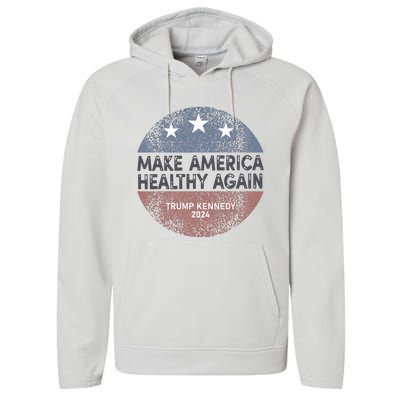 Maha Trump Kennedy 2024 Make America Healthy Again Performance Fleece Hoodie