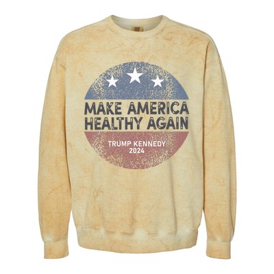 Maha Trump Kennedy 2024 Make America Healthy Again Colorblast Crewneck Sweatshirt