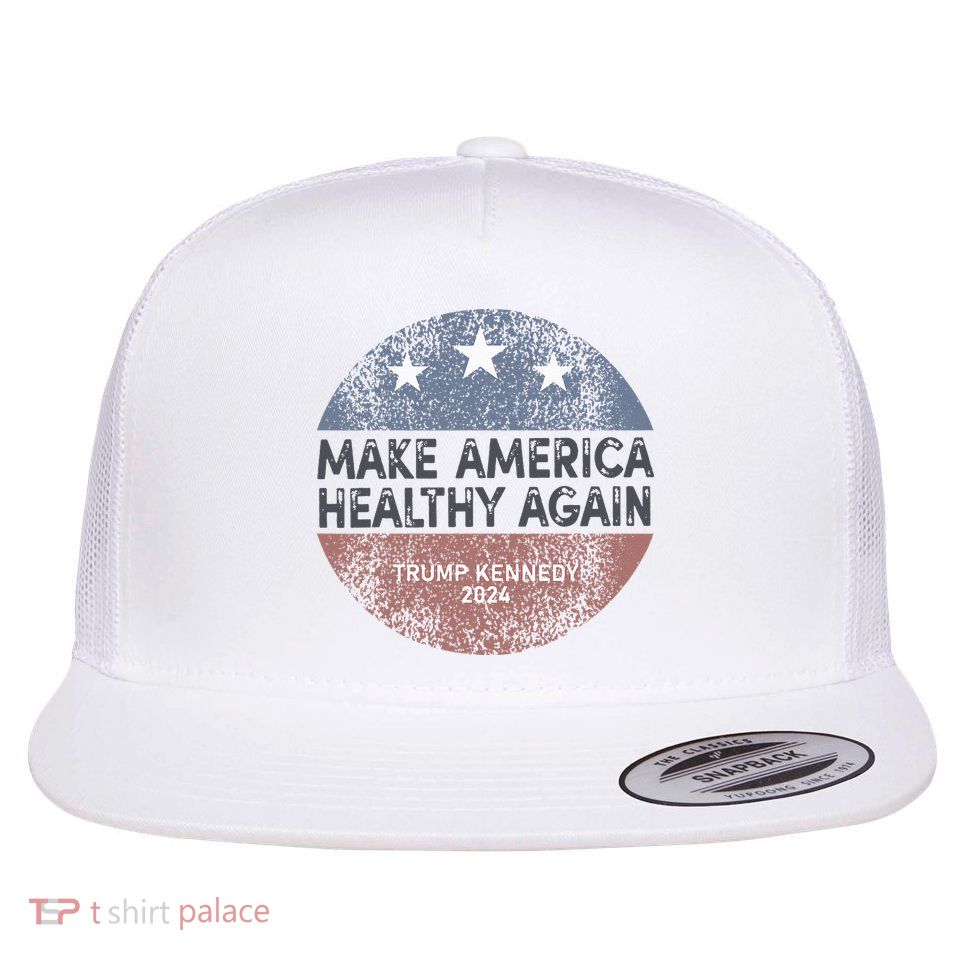 Maha Trump Kennedy 2024 Make America Healthy Again Flat Bill Trucker Hat