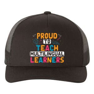 Multilingual Teacher Linguist Language ESL Teaching Yupoong Adult 5-Panel Trucker Hat