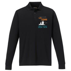 More Than Love Fishing Great Papa Special Great Grandpa Performance Long Sleeve Polo