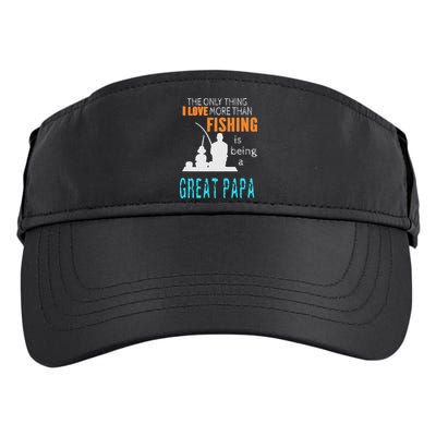 More Than Love Fishing Great Papa Special Great Grandpa Adult Drive Performance Visor
