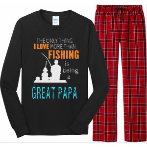 More Than Love Fishing Great Papa Special Great Grandpa Long Sleeve Pajama Set