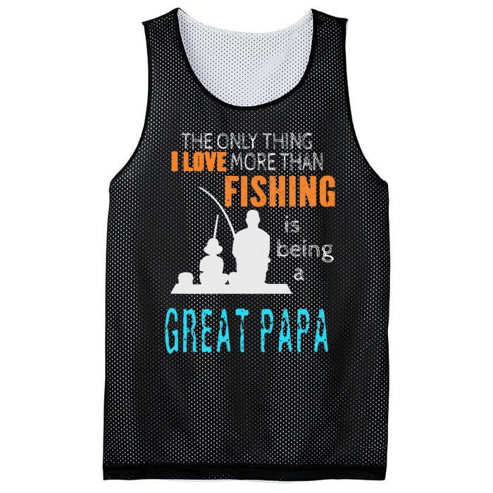 More Than Love Fishing Great Papa Special Great Grandpa Mesh Reversible Basketball Jersey Tank