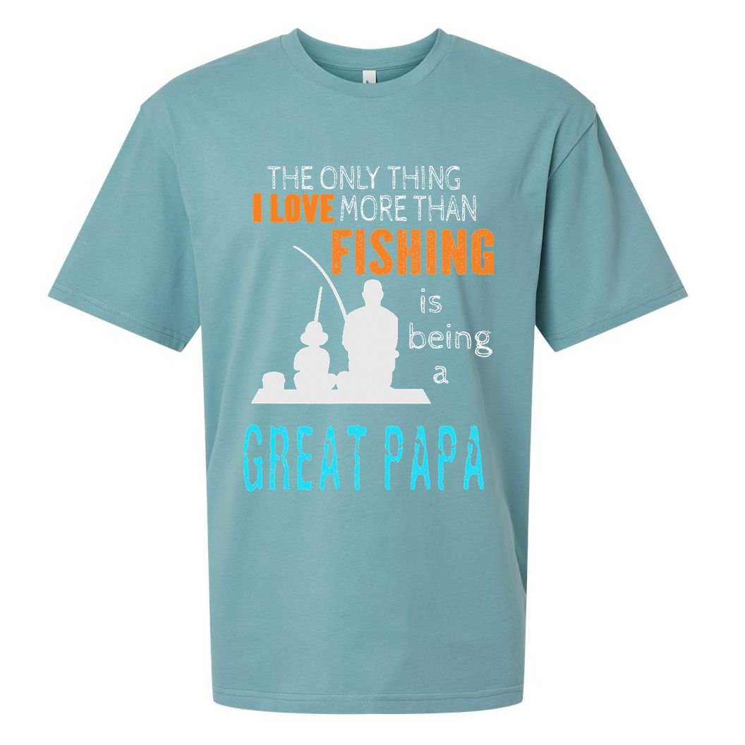 More Than Love Fishing Great Papa Special Great Grandpa Sueded Cloud Jersey T-Shirt