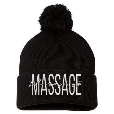 Massage Therapist LMT Licensed Massage Therapist Pom Pom 12in Knit Beanie