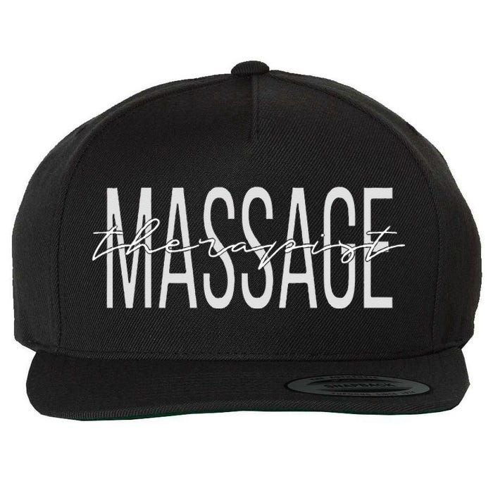 Massage Therapist LMT Licensed Massage Therapist Wool Snapback Cap