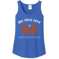 My True Love Happy Valentines Day Funny Chocolate Bar Lover Gift Ladies Essential Tank