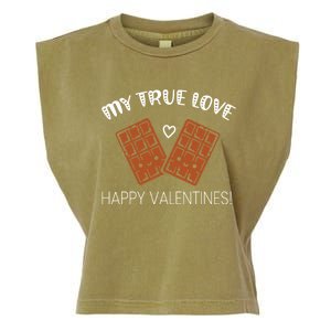 My True Love Happy Valentines Day Funny Chocolate Bar Lover Gift Garment-Dyed Women's Muscle Tee