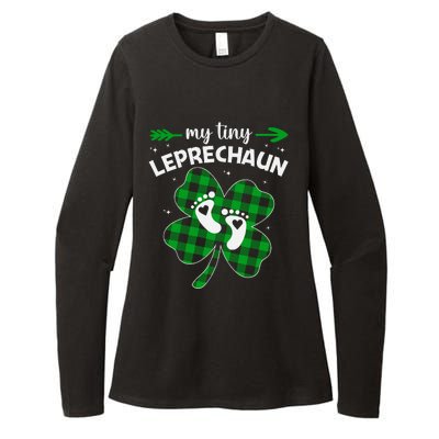 My Tiny Leprechaun Cute Pregnancy Announcement St Patricks Day Womens CVC Long Sleeve Shirt