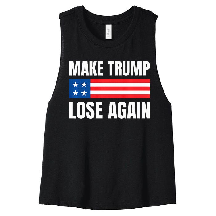 Make Trump Lose Again Election 2024 Premium Women's Racerback Cropped Tank