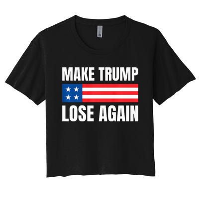 Make Trump Lose Again Election 2024 Premium Women's Crop Top Tee