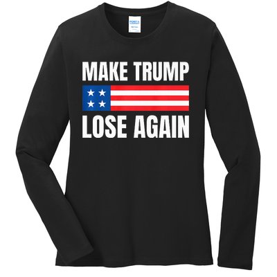 Make Trump Lose Again Election 2024 Premium Ladies Long Sleeve Shirt