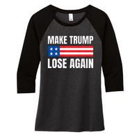 Make Trump Lose Again Election 2024 Premium Women's Tri-Blend 3/4-Sleeve Raglan Shirt